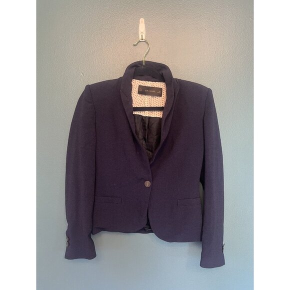 Zara Jackets & Blazers - Zara Basic - Womens long sleeve‎ one button Blazer Size  Small Shoulder Pads